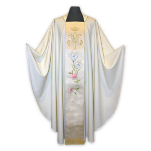 3168 Casula Mariana ricamata da Venturini Arredi Sacri