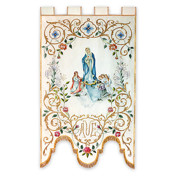 Esempio 26 Stendardo Processionale Ave Maria ricamato da Venturini Arredi Sacri